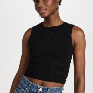 Reformation Daxton Knit Crop Top in Black